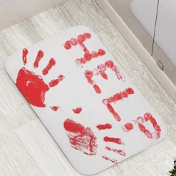Halloween Scary Color Change Doormat Kitchen Mat Floor Mat Non-Slip Area Rug Oil Proof Rug Indoor Outdoor Mat Bedroom Decor Bathroom Mat Entrance Rug