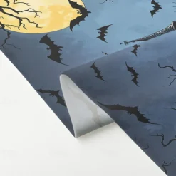 Halloween Shower Curtain with Hooks Polyester Washable Waterproof Pattern Bathroom Bathtub Decor