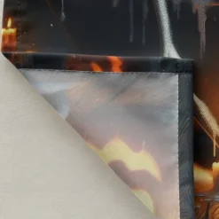 Halloween Shower Curtain with Hooks Polyester Washable Waterproof Pattern Bathroom Bathtub Decor