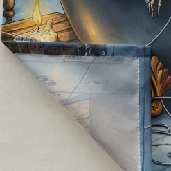 Halloween Shower Curtain with Hooks Polyester Washable Waterproof Pattern Bathroom Bathtub Decor