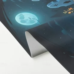 Halloween Shower Curtain with Hooks Polyester Washable Waterproof Pattern Bathroom Bathtub Decor