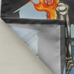 Halloween Shower Curtain with Hooks Polyester Washable Waterproof Pattern Bathroom Bathtub Decor