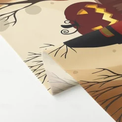 Halloween Shower Curtain with Hooks Polyester Washable Waterproof Pattern Bathroom Bathtub Decor