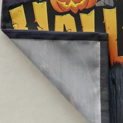 Halloween Shower Curtain with Hooks Polyester Washable Waterproof Pattern Bathroom Bathtub Decor