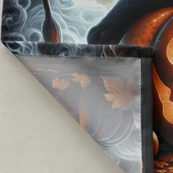 Halloween Shower Curtain with Hooks Polyester Washable Waterproof Pattern Bathroom Bathtub Decor