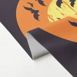 Halloween Shower Curtain with Hooks Polyester Washable Waterproof Pattern Bathroom Bathtub Decor