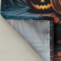 Halloween Shower Curtain with Hooks Polyester Washable Waterproof Pattern Bathroom Bathtub Decor