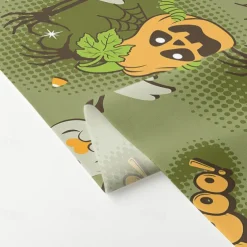 Halloween Shower Curtain with Hooks Polyester Washable Waterproof Pattern Bathroom Bathtub Decor