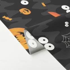 Halloween Shower Curtain with Hooks Polyester Washable Waterproof Pattern Bathroom Bathtub Decor