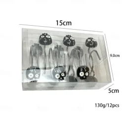 Halloween Shower Curtain Hooks for Halloween Bathroom Decor Rustproof Stainless Steel Shower Curtain Rings Hangers Set of 12, Skulls Ghosts Bathroom Accessories Set