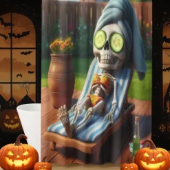 Halloween Shower Curtain with Hooks Polyester Washable Waterproof Pattern Bathroom Bathtub Decor