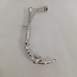 Halloween Skeleton Paw Motorcycle Kickstands - Skeleton Paw With Middle Finger Motorcycle Kickstands, Aluminum Alloy Universal Motorcycle Side Mount