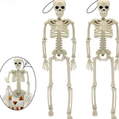 Halloween Skeletons | Full Body Posable Joints Skeletons for Halloween Decoration, Graveyard Decorations, Haunted House Accessories