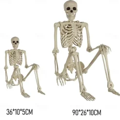 Halloween Skeletons, Halloween Decorations Skull, Full Body Realistic Faux Human Skeleton, Halloween Decor for Haunted House Props