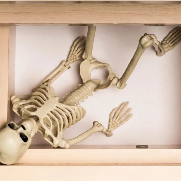 Halloween Skeletons, Halloween Decorations Skull, Full Body Realistic Faux Human Skeleton, Halloween Decor for Haunted House Props