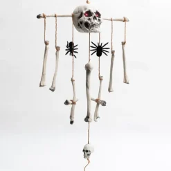 Halloween Skull Bone Wind Chime Hanging Decorations Haunted House Secret Room Creative Glowing Hanging Ghosts Horror Atmosphere Decorative Props