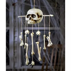 Halloween Skull Bone Wind Chime Hanging Decorations Haunted House Secret Room Creative Glowing Hanging Ghosts Horror Atmosphere Decorative Props