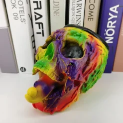 Halloween Skull Cool Bubble Gum Machine Gumball Vending Machine Dispenser Candy Skull Decorations Cool Halloween Decoration Peculiar Desktop Atmosphere Ornaments Halloween Skeleton Decoration