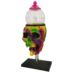 Halloween Skull Cool Bubble Gum Machine Gumball Vending Machine Dispenser Candy Skull Decorations Cool Halloween Decoration Peculiar Desktop Atmosphere Ornaments Halloween Skeleton Decoration