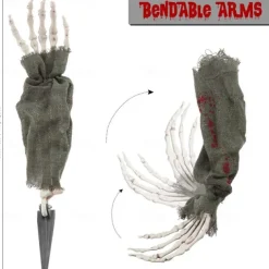Halloween Skull Decoration Arms Stakes for Indoor and Outdoor Garden Skull and Skeleton Lawn Graveyard for Halloween Decoration