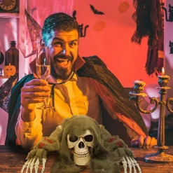 Halloween Skull Decoration Arms Stakes for Indoor and Outdoor Garden Skull and Skeleton Lawn Graveyard for Halloween Decoration