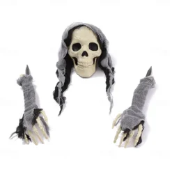 Halloween Skull Decoration Arms Stakes for Indoor and Outdoor Garden Skull and Skeleton Lawn Graveyard for Halloween Decoration