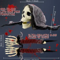 Halloween Skull Decoration Arms Stakes for Indoor and Outdoor Garden Skull and Skeleton Lawn Graveyard for Halloween Decoration