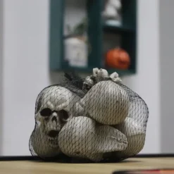 Halloween Skull Decoration Pendant Haunted House Secret Room Personalized Creative Mesh Pocket Small Skull Props