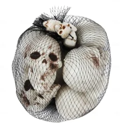 Halloween Skull Decoration Pendant Haunted House Secret Room Personalized Creative Mesh Pocket Small Skull Props