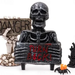 Halloween Skull Garden Stake Plastic Outdoor Decorative Item Lawn Party Decoration Horror Atmosphere Prop