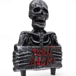 Halloween Skull Garden Stake Plastic Outdoor Decorative Item Lawn Party Decoration Horror Atmosphere Prop