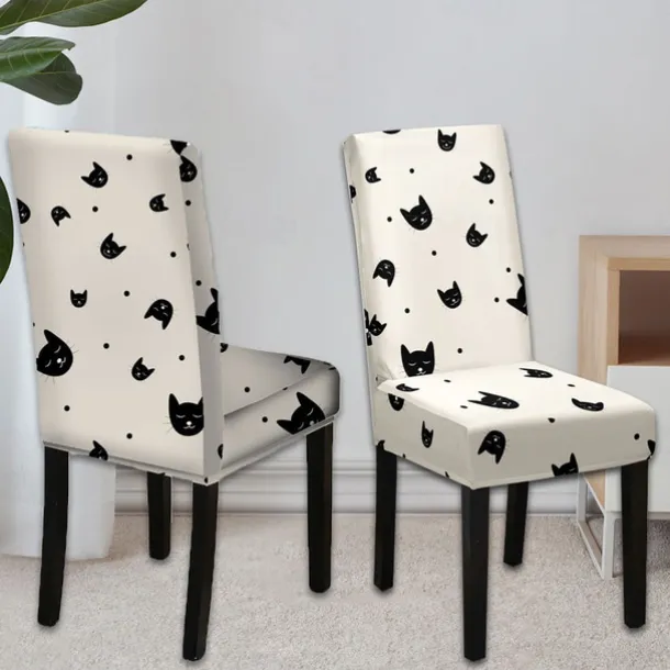 Halloween Skull Pattern Dining Chair Cover Festival Table Decor Dress-up Props For Decoration