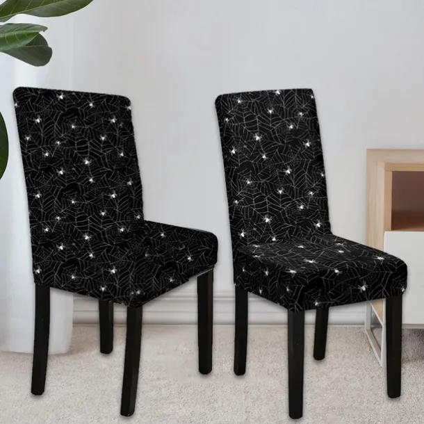 Halloween Skull Pattern Dining Chair Cover Festival Table Decor Dress-up Props For Decoration