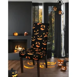 Halloween Skull Pattern Dining Chair Cover Festival Table Decor Dress-up Props For Decoration