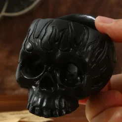 Halloween Skull Resin Candle Holder - Skeleton Candlestick Halloween Decoration (Not Include Cande)