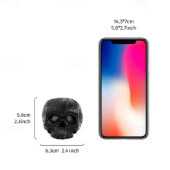 Halloween Skull Resin Candle Holder - Skeleton Candlestick Halloween Decoration (Not Include Cande)