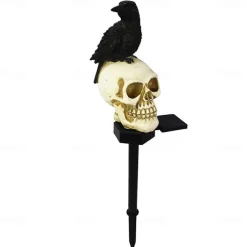 Halloween Solar Pumpkin Lantern Skull Head Decorative Lantern Courtyard Lawn Floor Insertion Lantern Festival Party Atmosphere Lantern