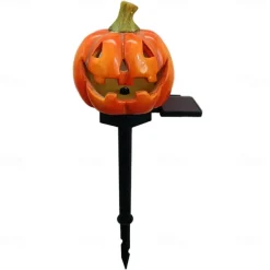 Halloween Solar Pumpkin Lantern Skull Head Decorative Lantern Courtyard Lawn Floor Insertion Lantern Festival Party Atmosphere Lantern