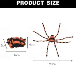 Halloween Spider Decoration Halloween Hairy Spider with Eyes Realistic White Spider Props for Haunted Houses Gardens