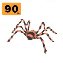Halloween Spider Decoration Halloween Hairy Spider with Eyes Realistic White Spider Props for Haunted Houses Gardens