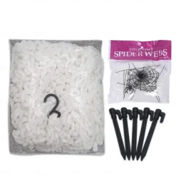 Halloween Spider Web Luminous Triangle Net Halloween Outdoor Decoration Props Simulation Big Tricky Toy Wholesale