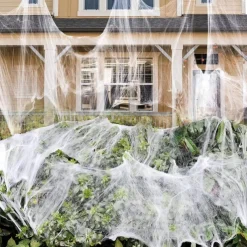 Halloween Spider Webs Decorations with Extra Fake Spiders, Super Stretchy Cobwebs for Halloween decor Indoor and Outdoor