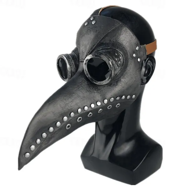 Halloween Steampunk Plague Doctor Bird Beak Mask,Long Nose Bird Beak Crow Mask,Cosplay Steam Costume Props Accessories