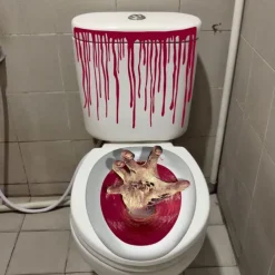 Halloween Sticker, Wizardry Blood Hand Print Horror Decoration, Wall Decal Wall Toilet Sticker Wall Decal Sticker