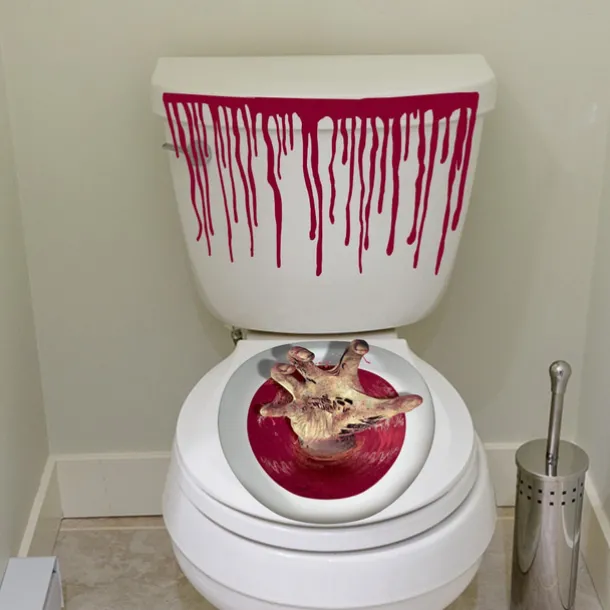 Halloween Sticker, Wizardry Blood Hand Print Horror Decoration, Wall Decal Wall Toilet Sticker Wall Decal Sticker