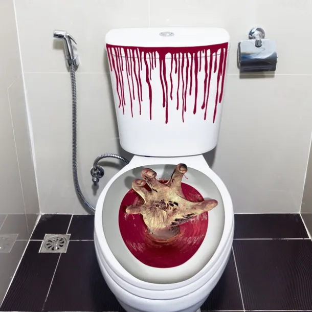 Halloween Sticker, Wizardry Blood Hand Print Horror Decoration, Wall Decal Wall Toilet Sticker Wall Decal Sticker