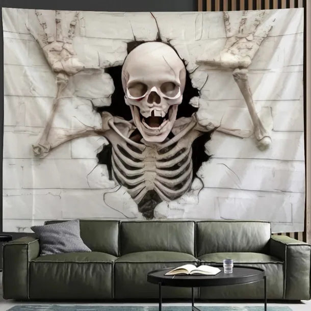 Halloween Tapestry Banners Wall Hangings Skeleton Mystic Party Living Room Shooting Backgrounds Decorations Wall Door Background