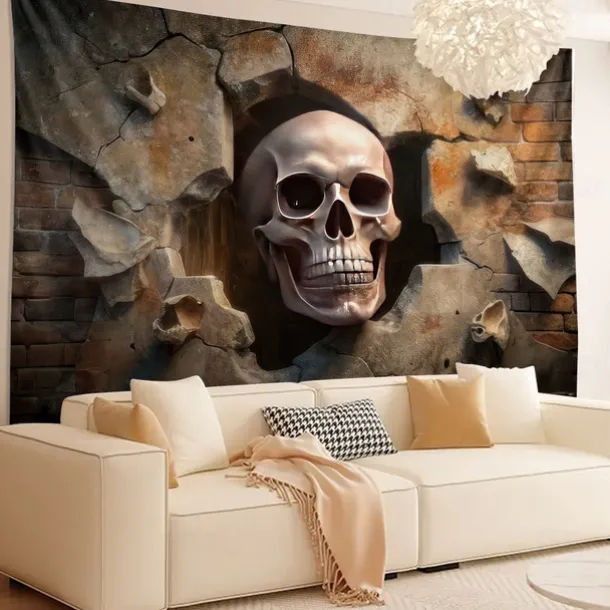 Halloween Tapestry Banners Wall Hangings Skeleton Mystic Party Living Room Shooting Backgrounds Decorations Wall Door Background