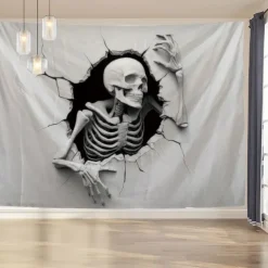 Halloween Tapestry Banners Wall Hangings Skeleton Mystic Party Living Room Shooting Backgrounds Decorations Wall Door Background