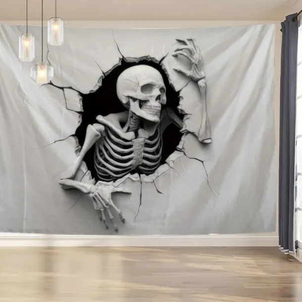 Halloween Tapestry Banners Wall Hangings Skeleton Mystic Party Living Room Shooting Backgrounds Decorations Wall Door Background